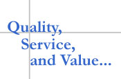quality, service, and value...
